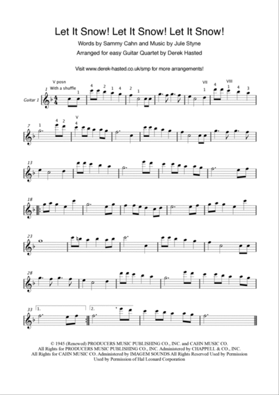 Let It Snow! Let It Snow! Let It Snow! Guitar Ensemble scores gallery preview page 3