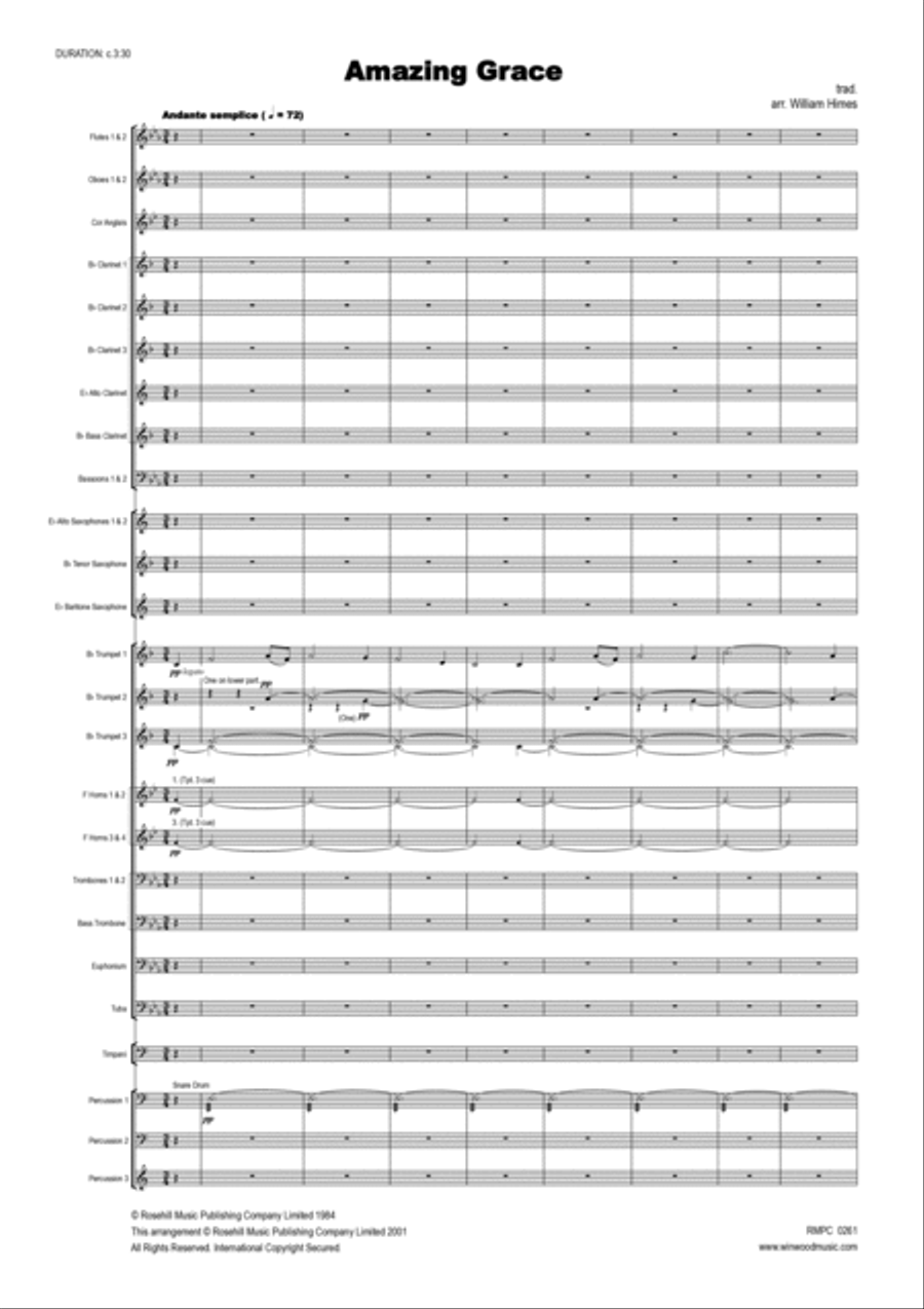 Amazing Grace Concert Band scores gallery preview page 2