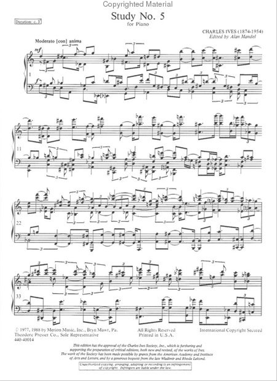 Study No. 5 Chamber Music scores gallery preview page 2