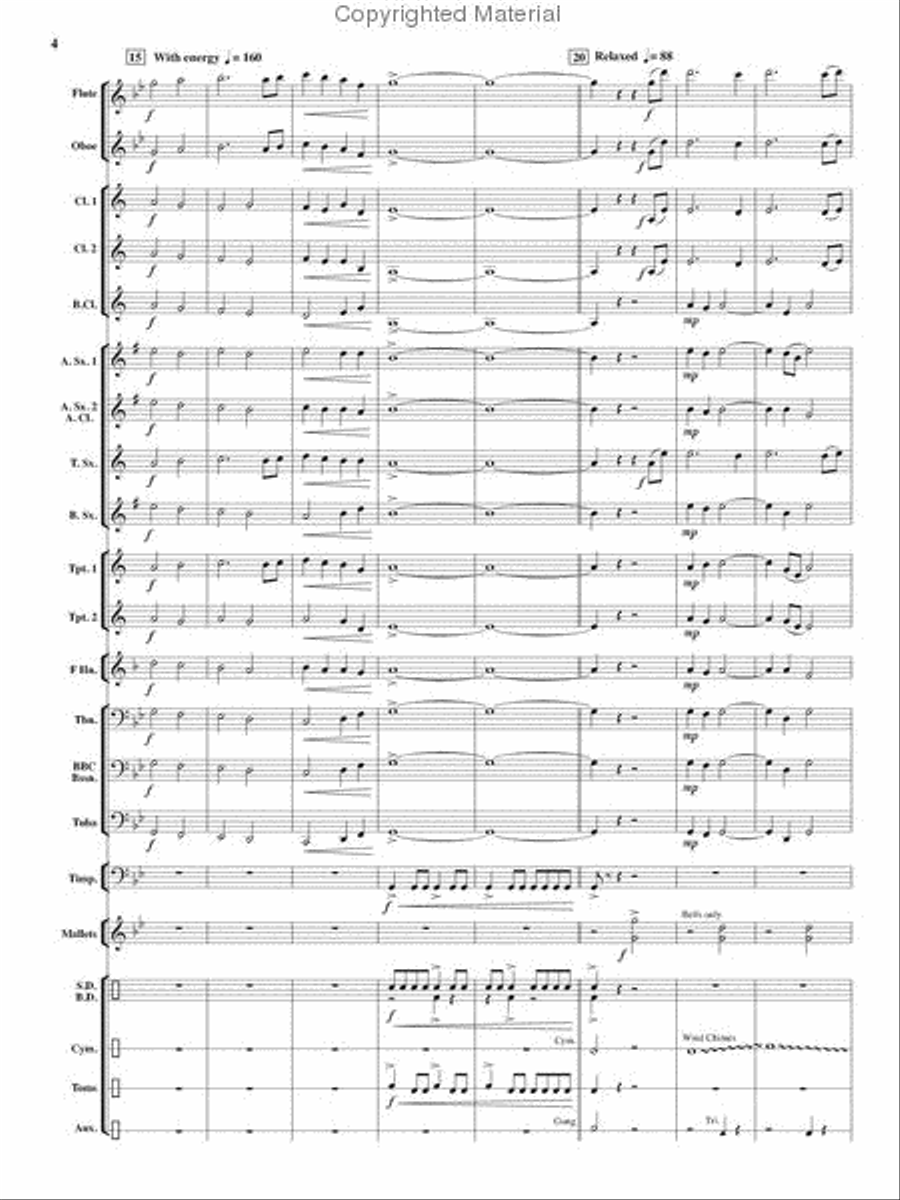Renegade Dances Renegade Dances Concert Band scores gallery preview page 4