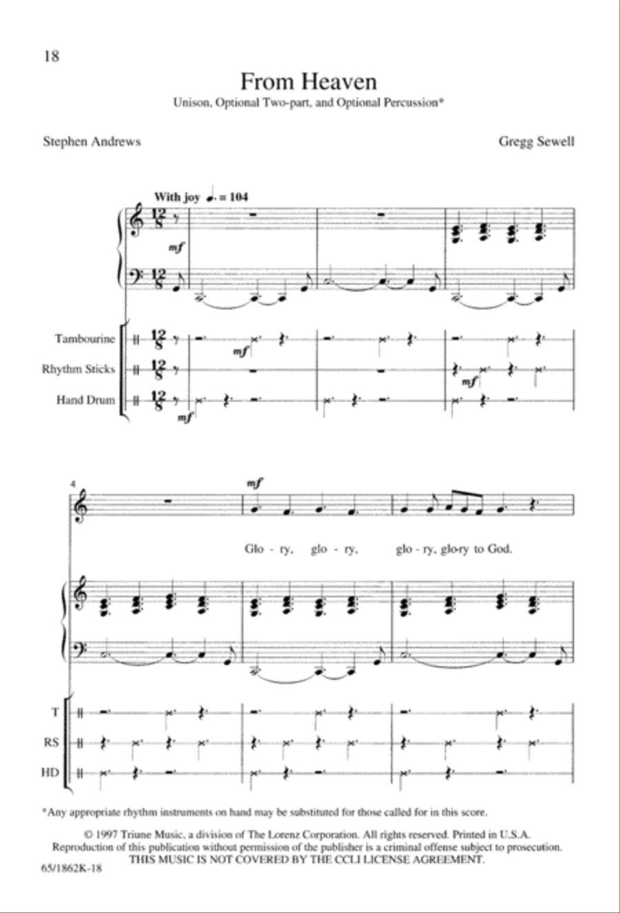 A Long, Long Way to Bethlehem Unison Choir scores gallery preview page 20