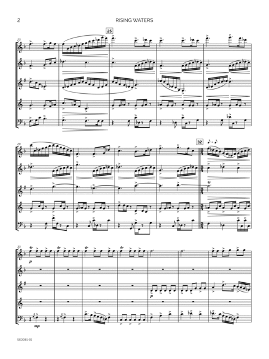 Rising Waters Woodwind Quintet scores gallery preview page 5