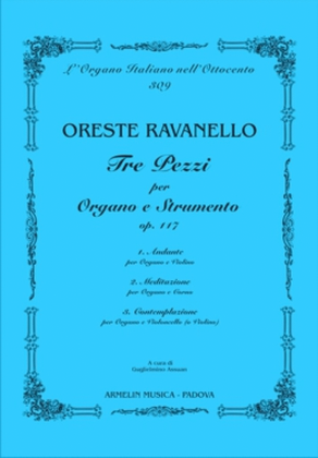 Book cover for Tre pezzi per organo e strumento, op 117