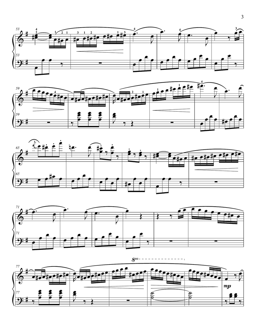 Kuhlau Sonatina in G Major Op.55 No.2 (3rd movement) Easy Piano scores gallery preview page 3
