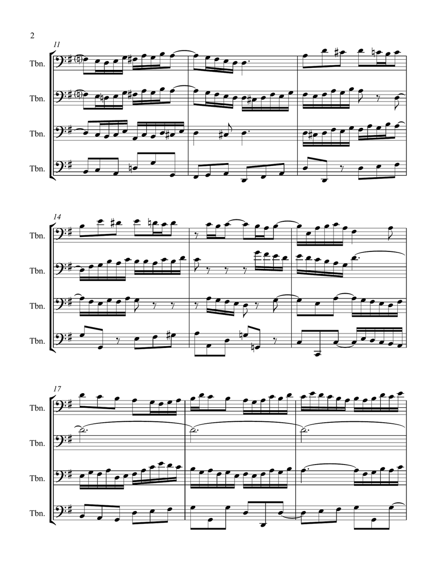 Ich Will Dir Mein Herze Schenken Brass Quartet scores gallery preview page 2