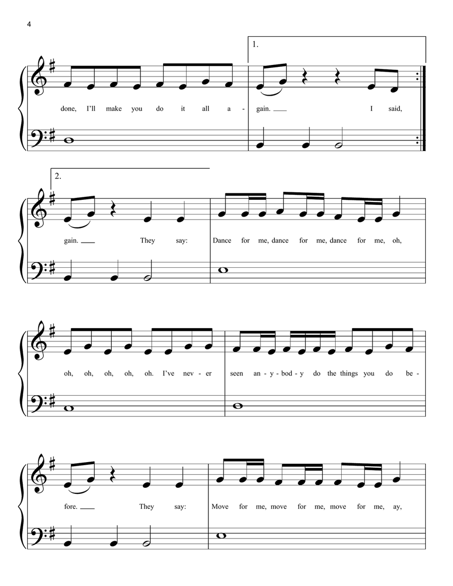 Dance Monkey Easy Piano scores gallery preview page 4