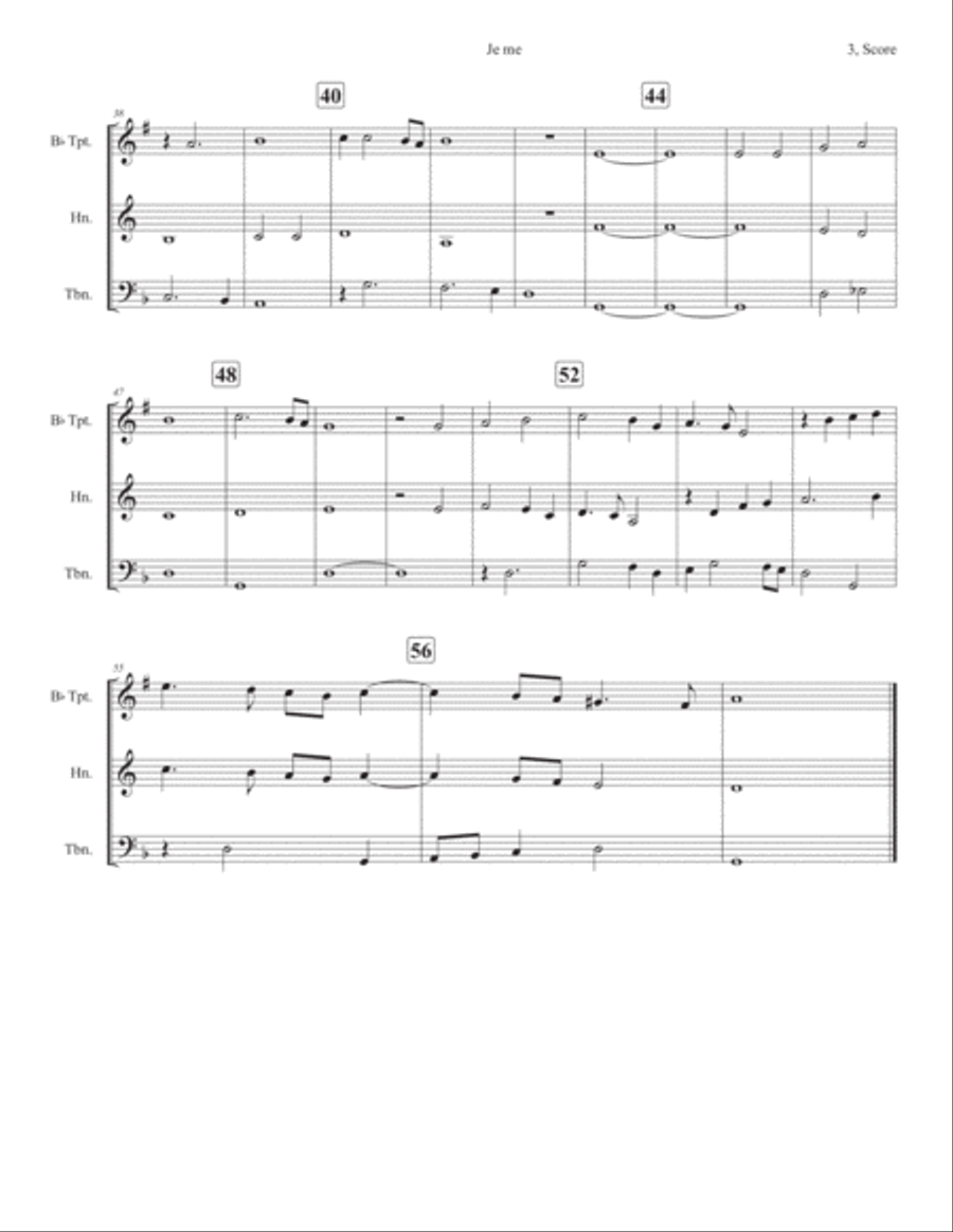 Je Me Je Me Horn scores gallery preview page 3