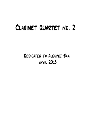 Book cover for Clarinet Quartet No.2