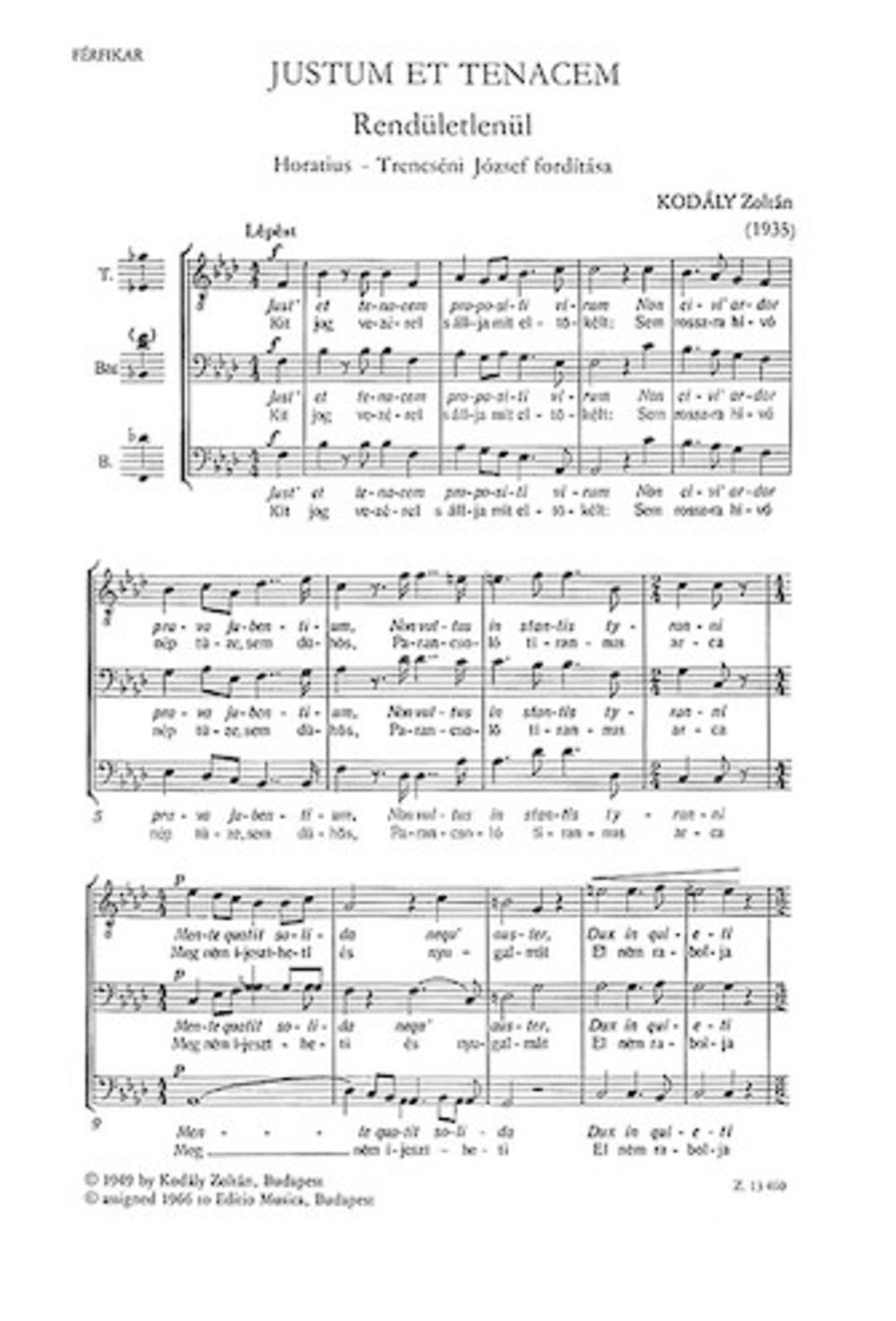 Justum Et Tenacem Justum Et Tenacem Choir scores gallery preview page 1