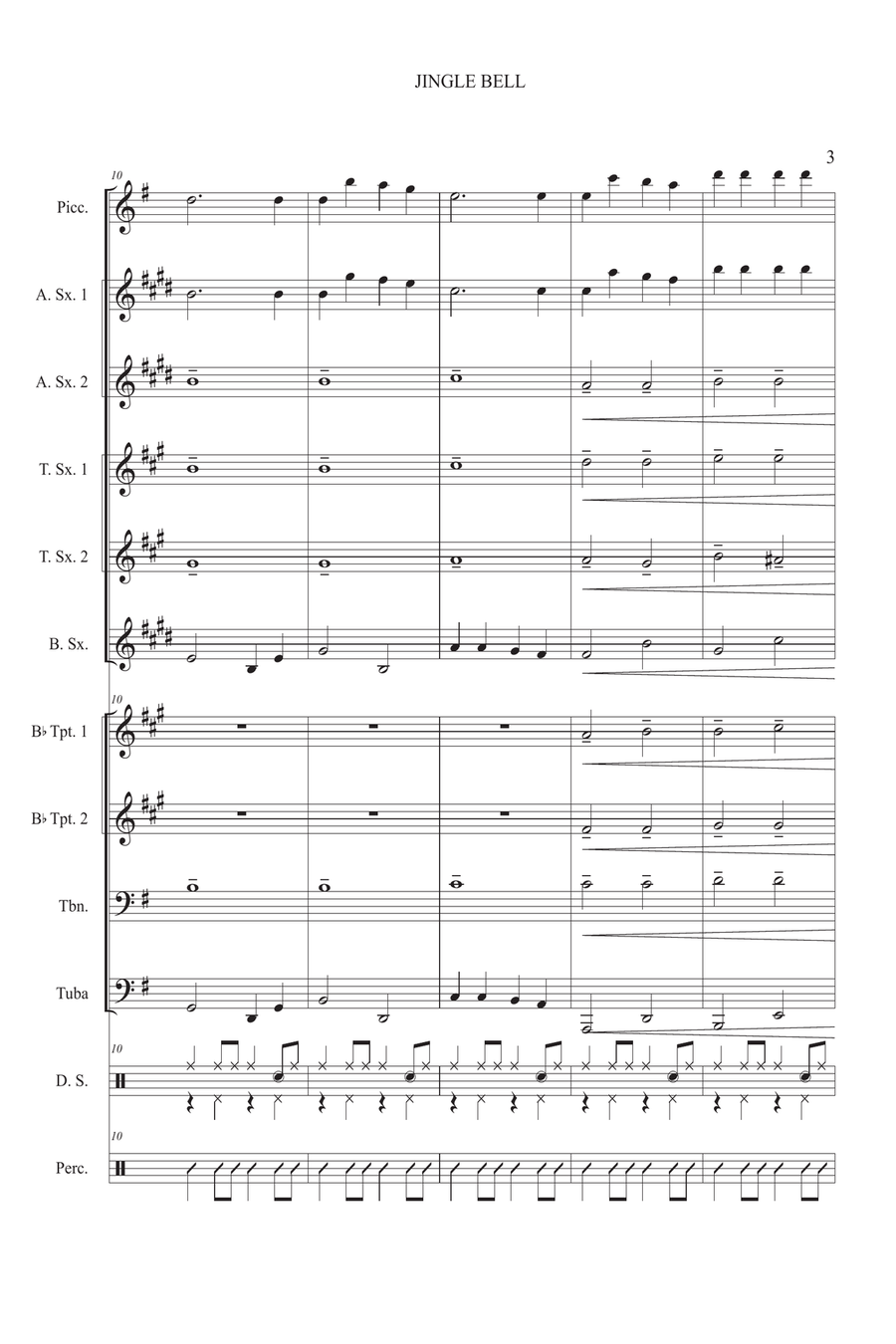 Jingle Bells For Jazz Band Jazz Ensemble scores gallery preview page 3