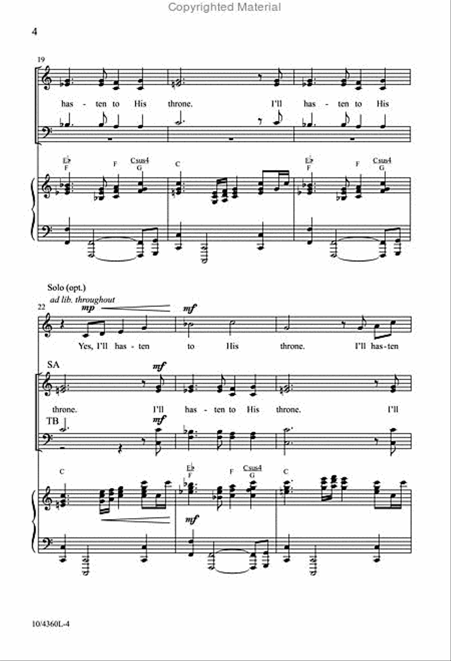 I Love the Lord 4-Part scores gallery preview page 4