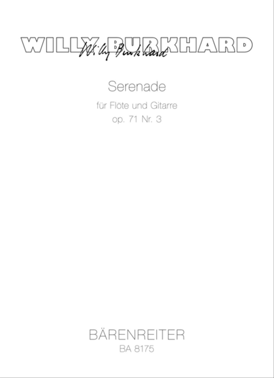 Serenade, Op. 71/3 Flute scores gallery preview page 1