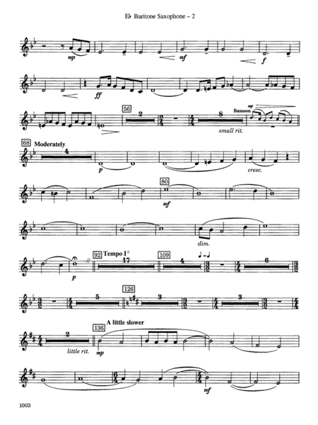 Spoon River Variations: E-flat Baritone Saxophone