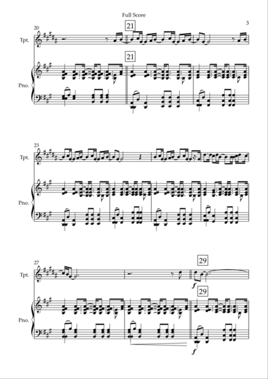 Wonderwall Trumpet Solo scores gallery preview page 3