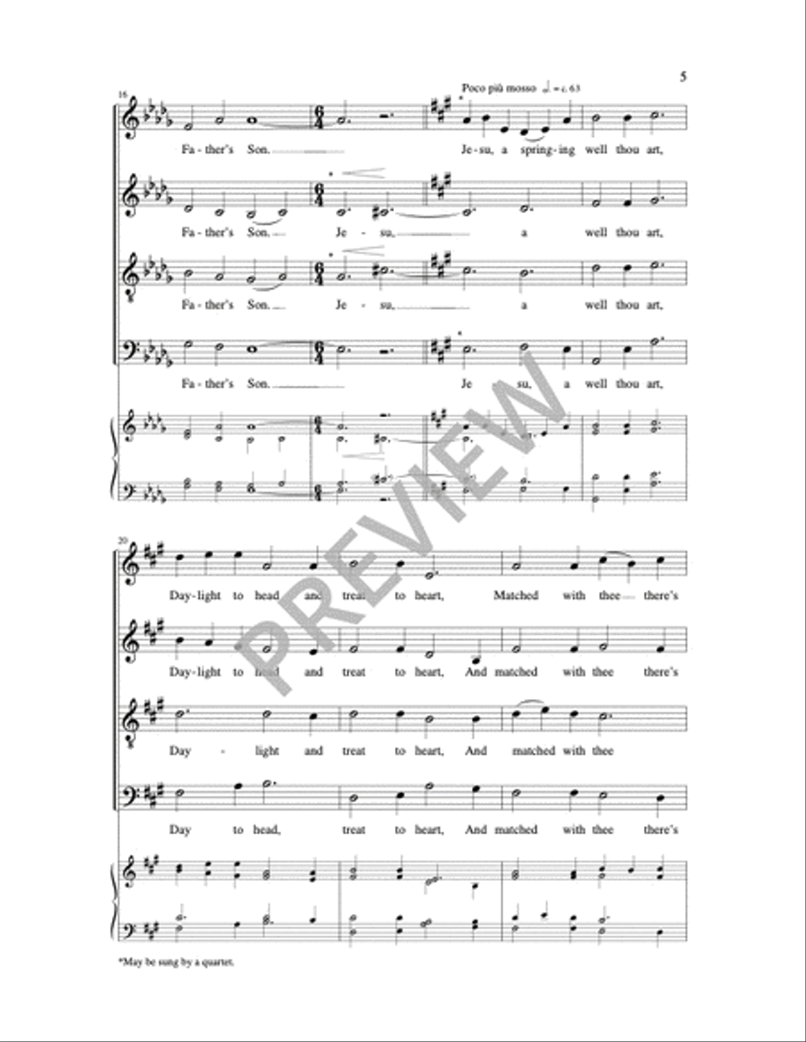 Jesus, Be Our Delight Jesus, Be Our Delight 4-Part scores gallery preview page 2