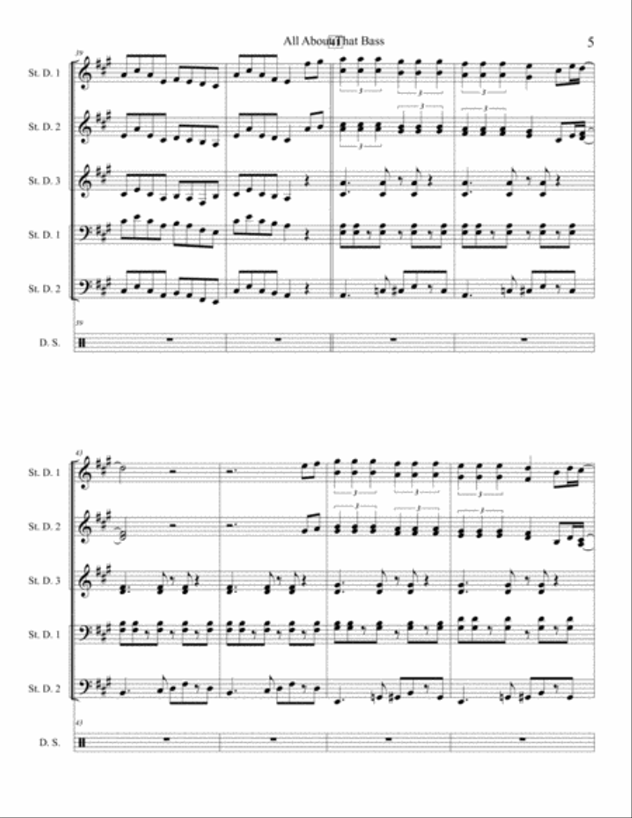 All About That Bass Steel Pan scores gallery preview page 5