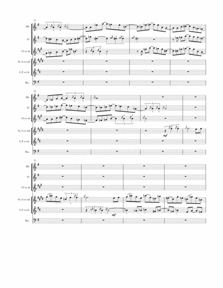 Tableaux champêtres (Promenade) / Score et 6 partitions pour quintette à vent et un saxophone alto image number null