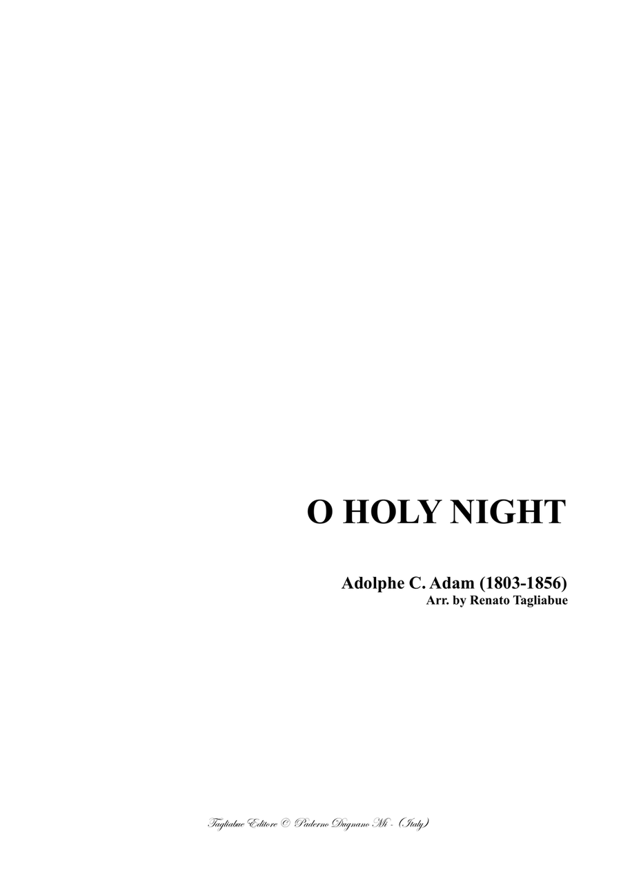 O HOLY NIGHT - Adam - Arr- for String Quartet and Piano/Org. Chamber Orchestra scores gallery preview page 1