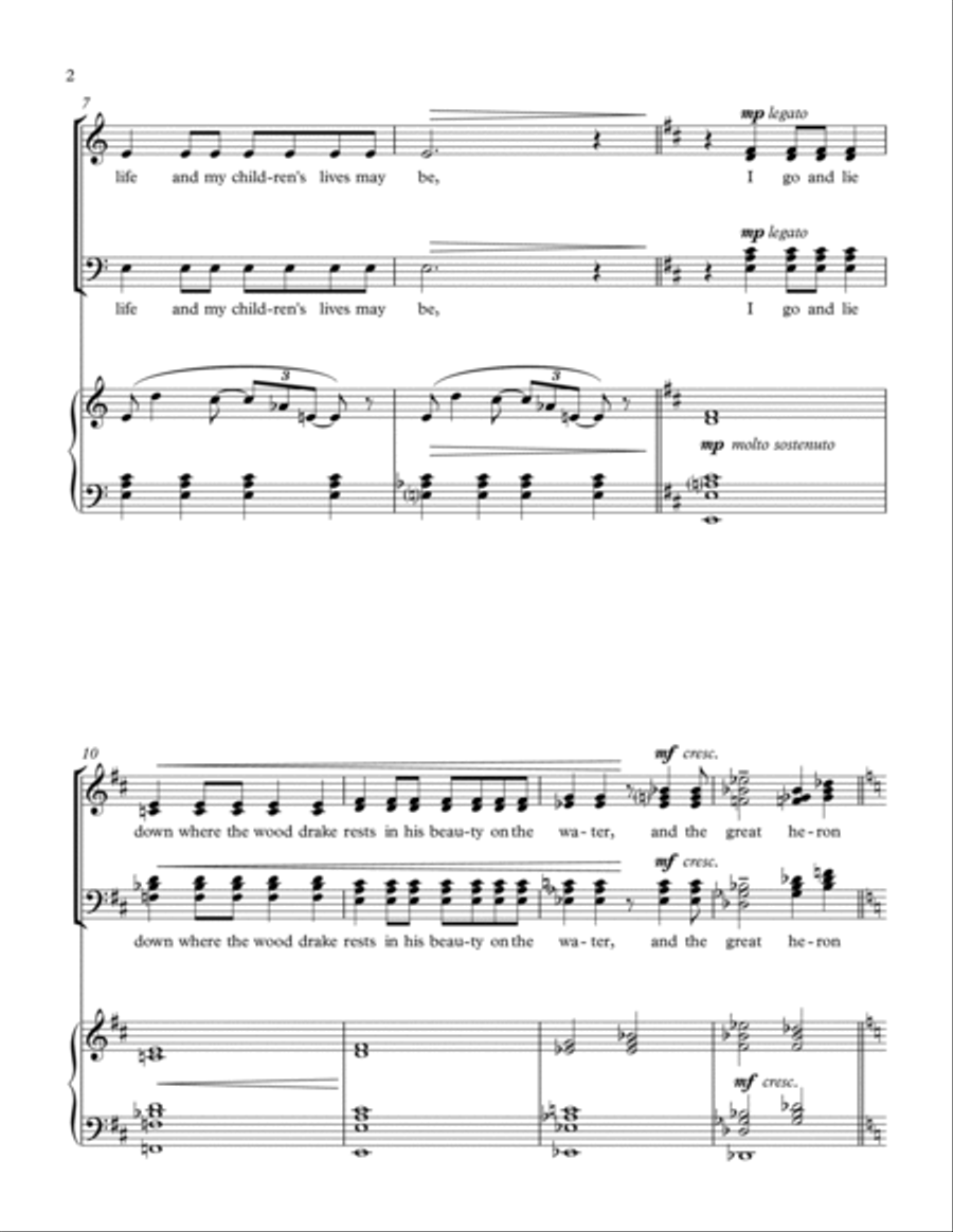 The Peace Of Wild Things 4-Part scores gallery preview page 4