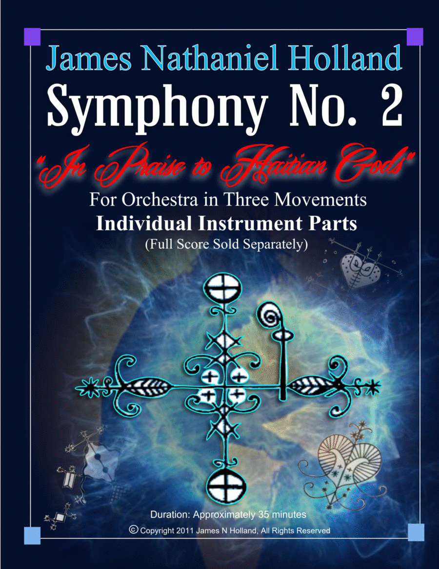 Symphony No. 2, In Praise to Haitian Gods, Individual Instrument Parts Full Orchestra scores gallery preview page 1
