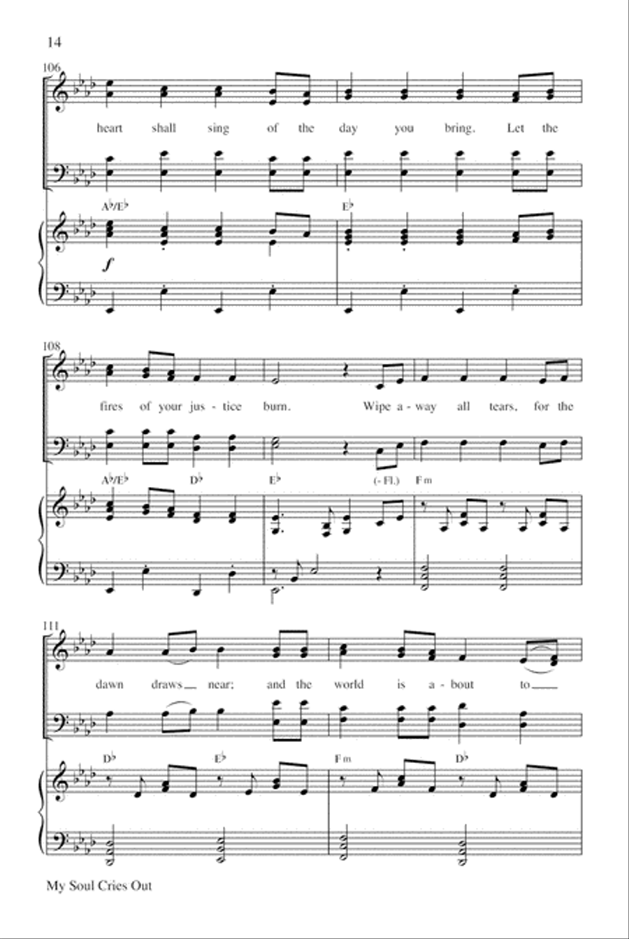 My Soul Cries Out (Canticle of the Turning) 4-Part scores gallery preview page 15
