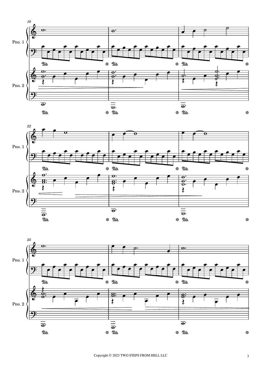Nero - Trailer Piano Duet scores gallery preview page 3