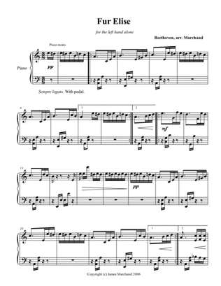 Fur Elise, for the left hand alone