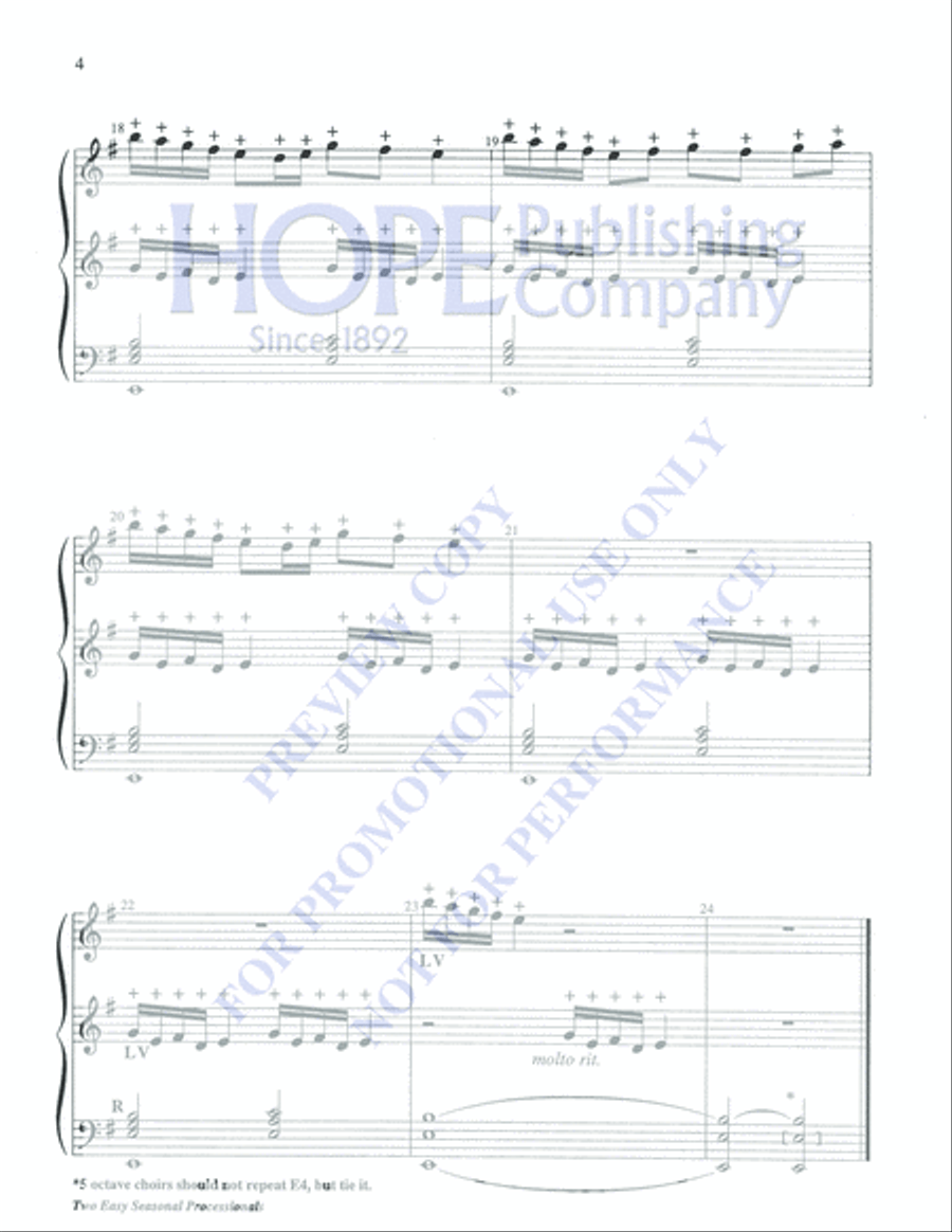 Two Easy Seasonal Processionals 5-Octaves scores gallery preview page 4