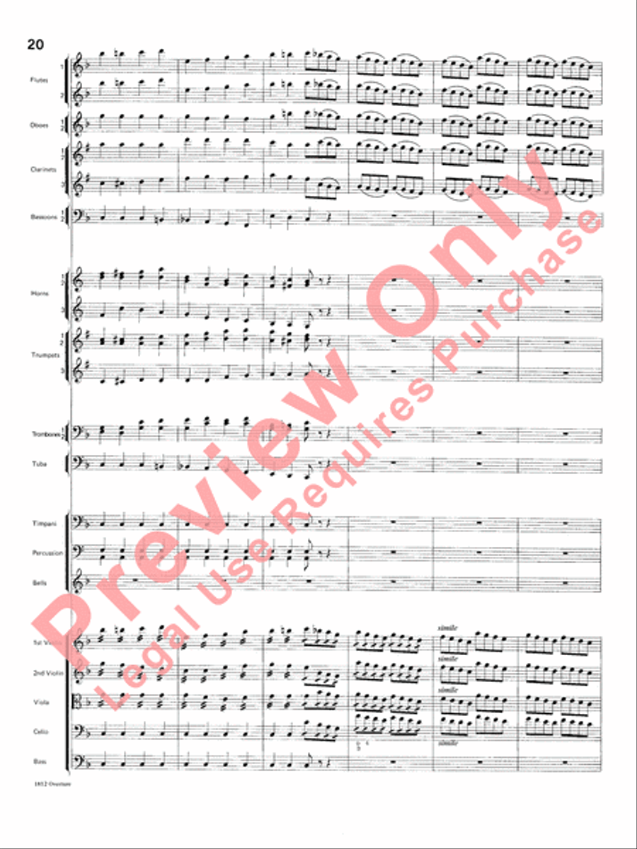 Overture 1812 Overture 1812 Full Orchestra scores gallery preview page 21
