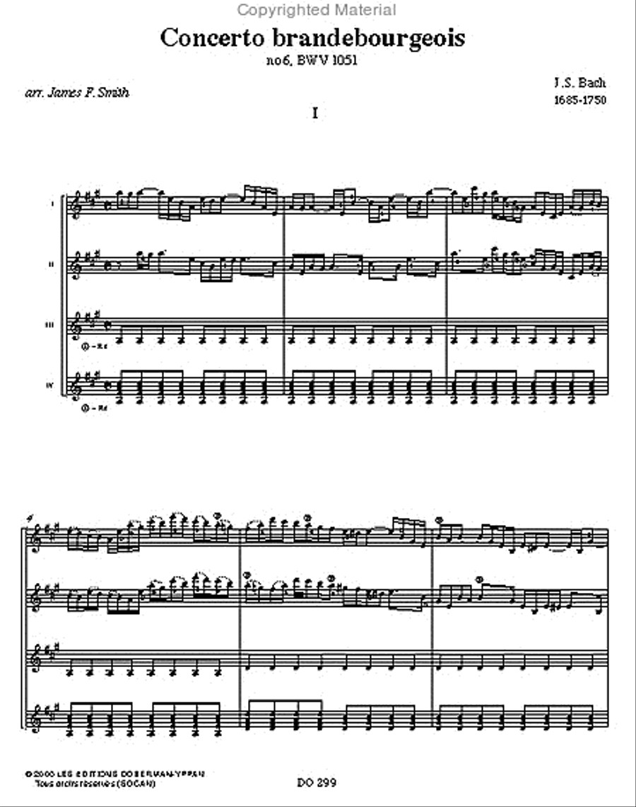 Concerto brandebourgeois no. 6, BWV 1051 Guitar Ensemble scores gallery preview page 2
