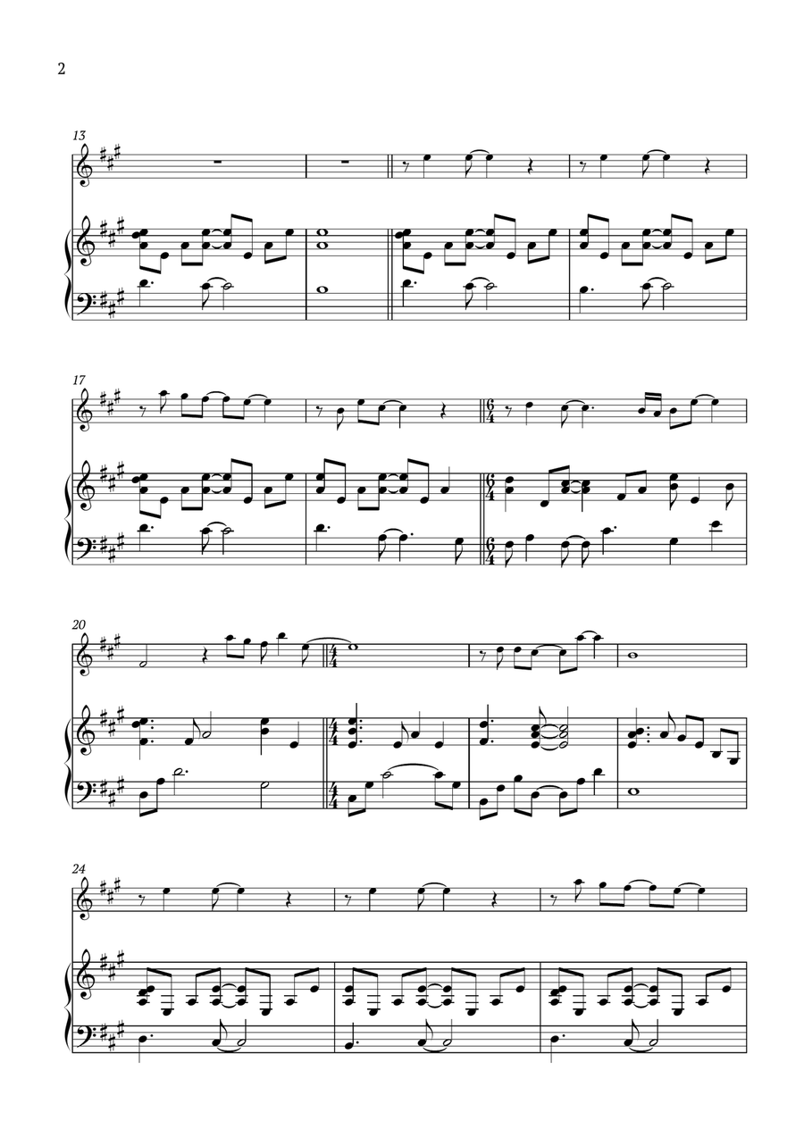 I'm Not That Girl Violin Solo scores gallery preview page 2