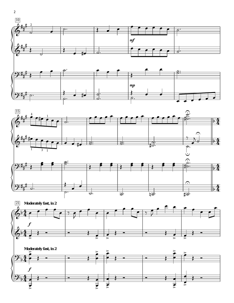 Epilogue Piano Duet scores gallery preview page 2