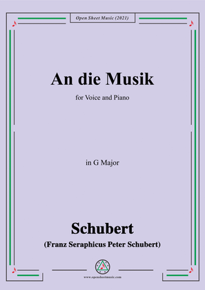 Book cover for Schubert-An die Musik in G Major