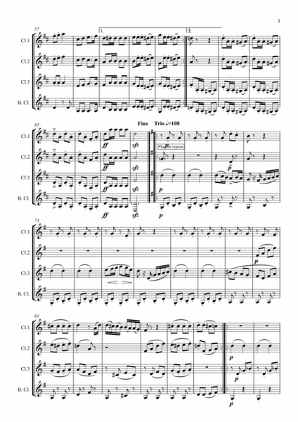 Schubert: Marche Militaire No.1 in D, D733 Op.51- clarinet quartet image number null