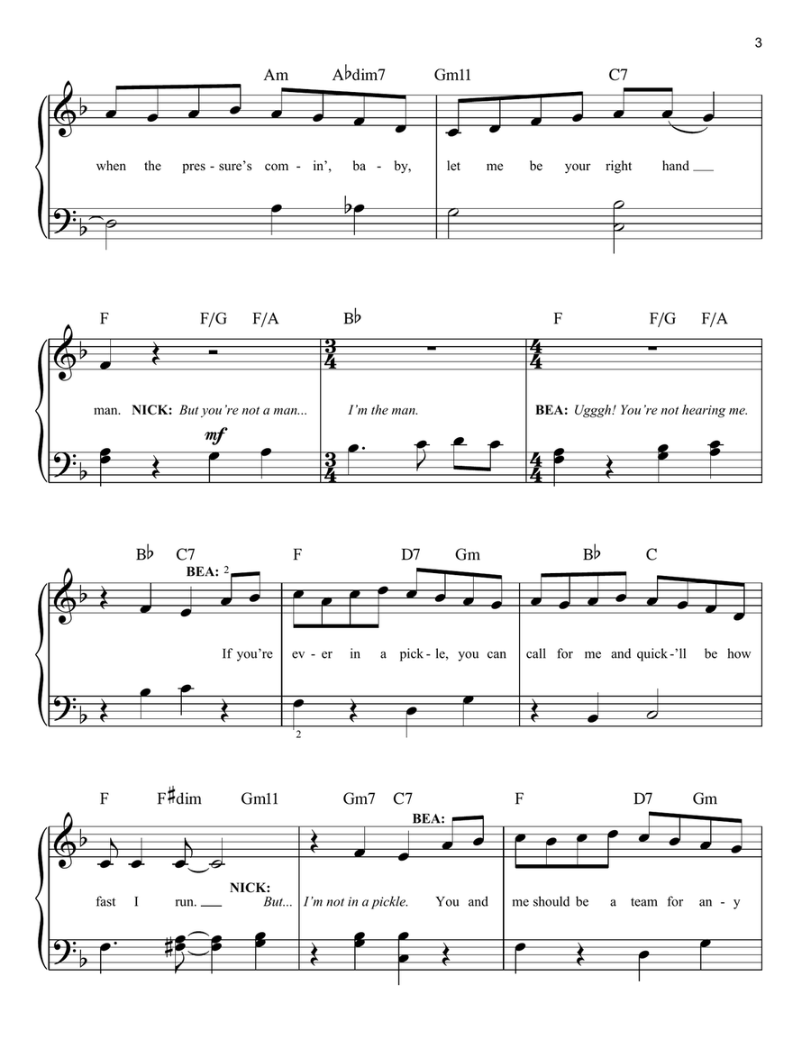 Right Hand Man (from Something Rotten!) Easy Piano scores gallery preview page 3