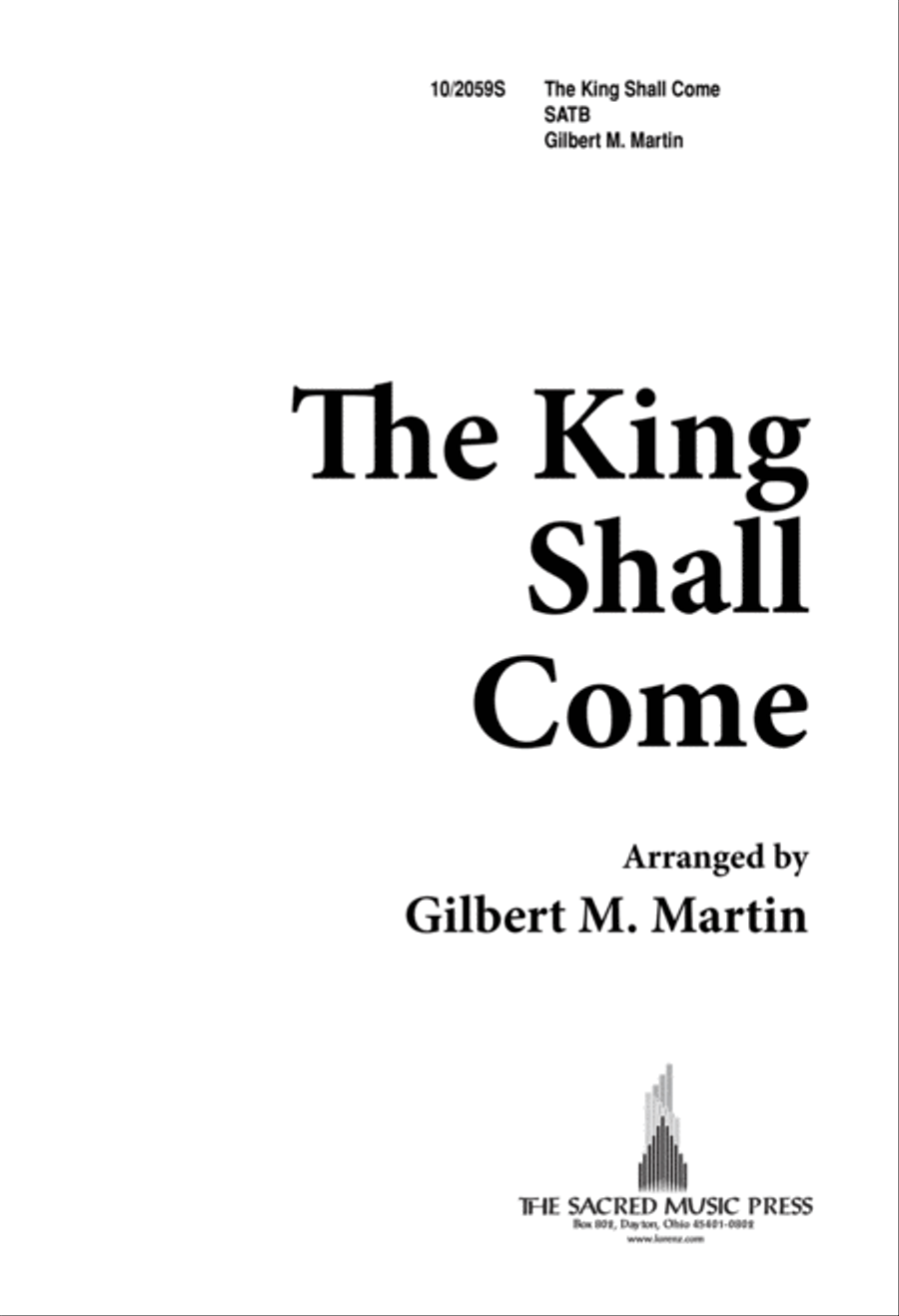 Book cover for The King Shall Come