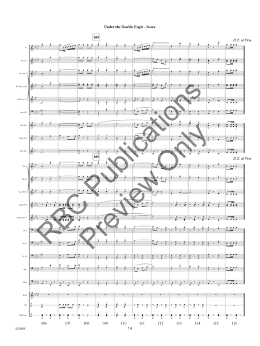 Under The Double Eagle Concert Band scores gallery preview page 17