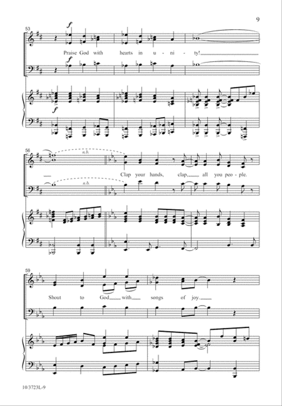 Joyful Psalm of Praise 3-Part scores gallery preview page 10