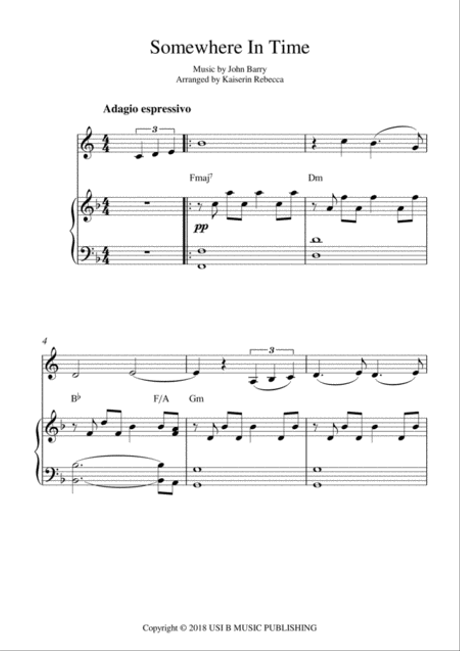 Somewhere In Time Horn scores gallery preview page 1
