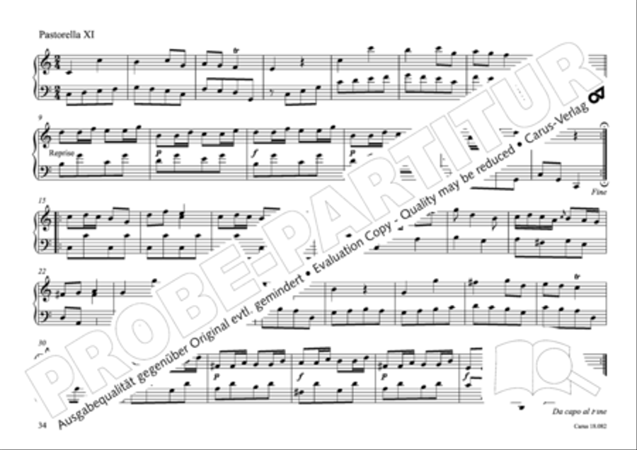 Pastoral music for organ, vol. 2: Germany, Bohemia, Austria, South Tyrol Organ Solo scores gallery preview page 35