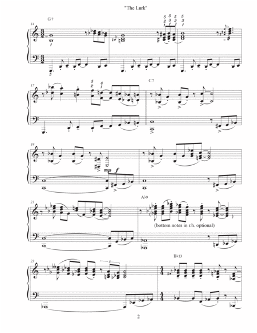 The Lurk - Etude #3 Piano Method scores gallery preview page 2