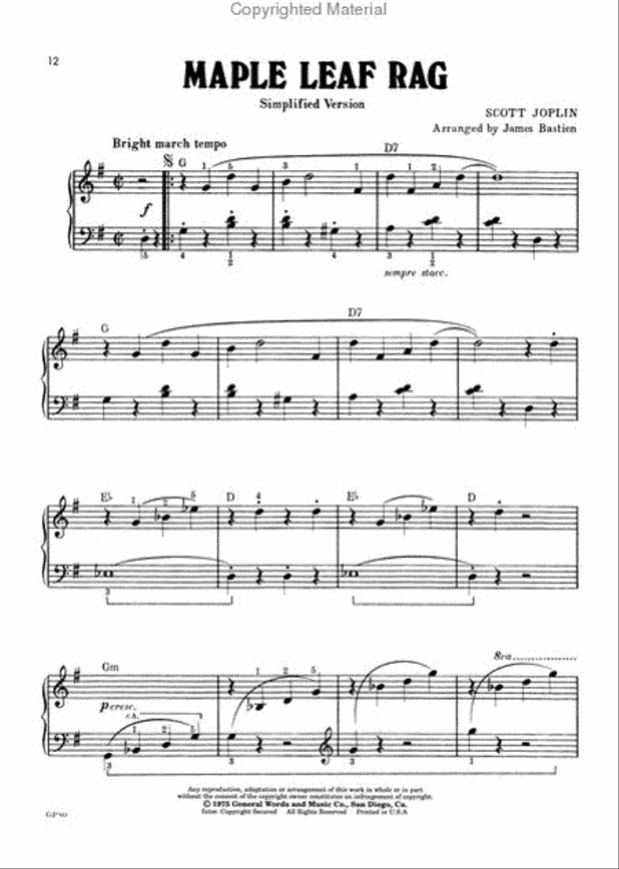 Scott Joplin Favorites Piano Method scores gallery preview page 4