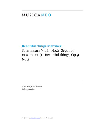 Sonata para Violín No.2(Segundo movimiento)-Beautiful things Op.9 No.3