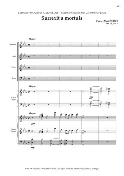 Trois motets, Op. 23 by Charles Marie Widor 4-Part - Sheet Music