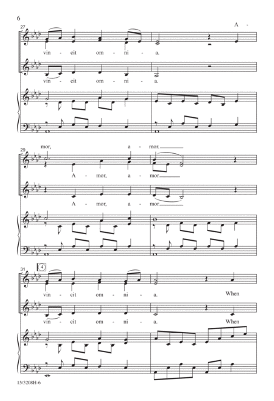 Amor Vincit Omnia Amor Vincit Omnia SSA scores gallery preview page 6