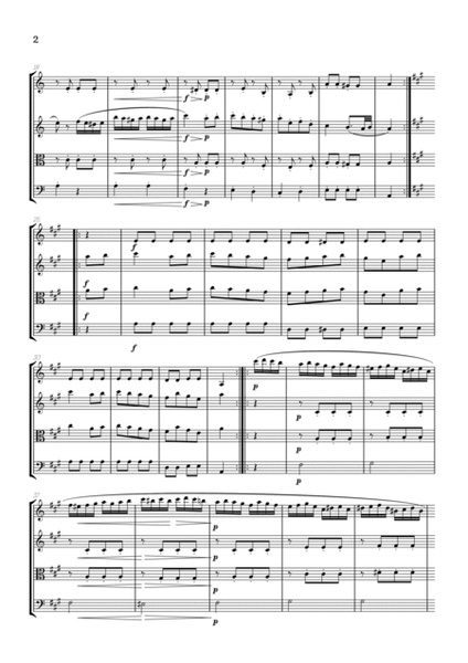 Rondo Alla Turca (Turkish March) | String Quartet Sheet Music image number null