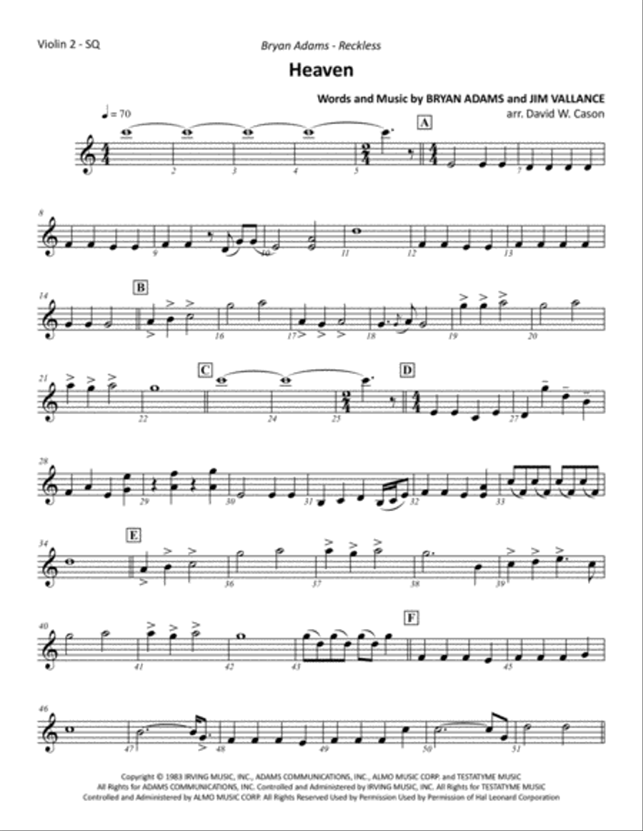 Heaven String Quartet scores gallery preview page 6