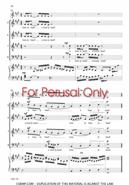 A Lonely Land - SATB Octavo image number null