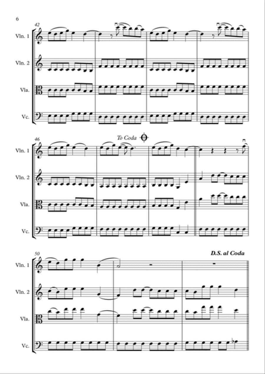 Somewhere Only We Know String Trio scores gallery preview page 6