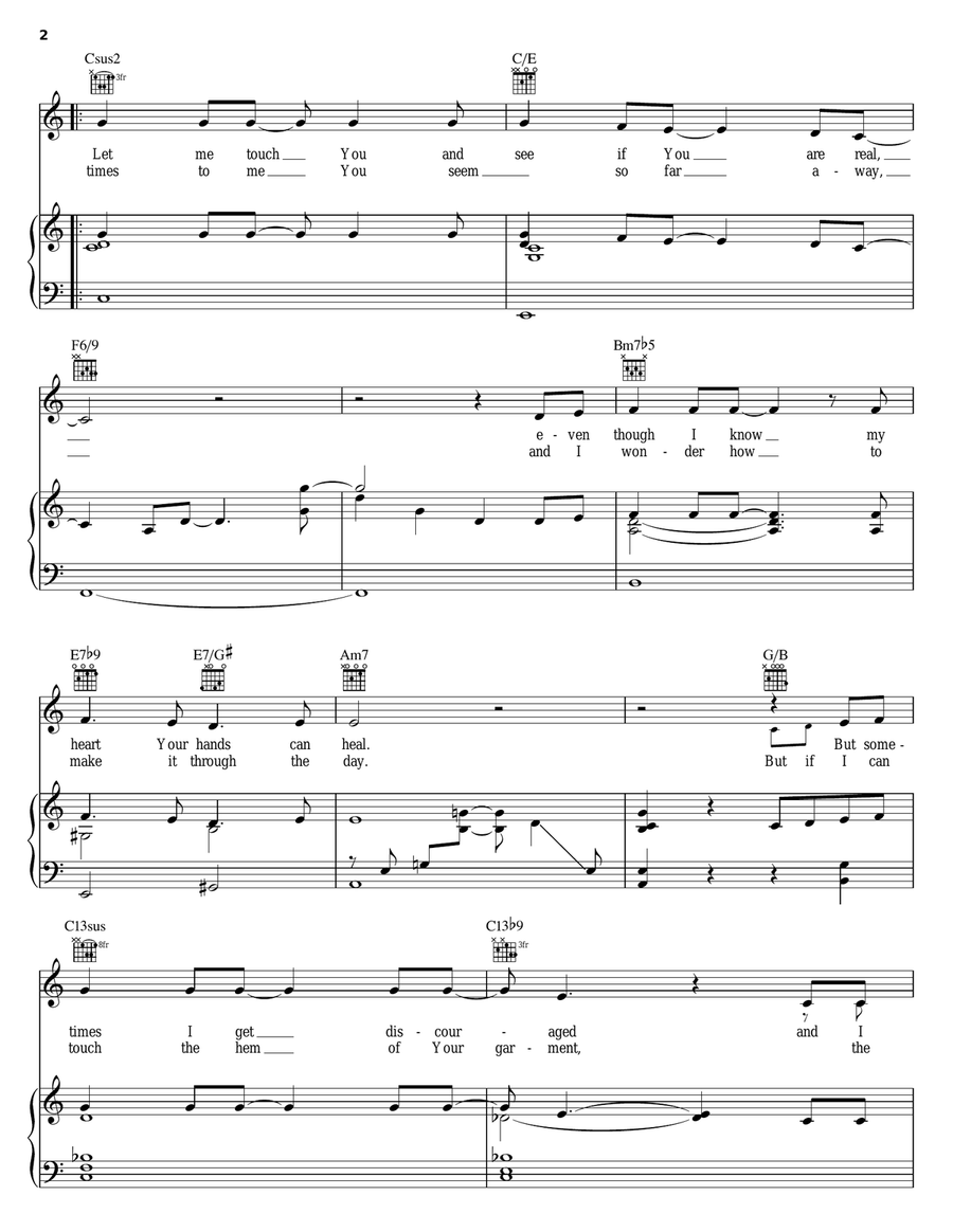Let Me Touch You Piano, Vocal, Guitar scores gallery preview page 2